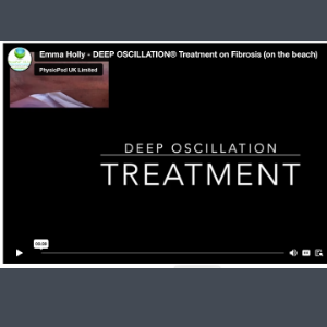 Emma Holly - DEEP OSCILLATION® Treatment on Fibrosis (on the beach)